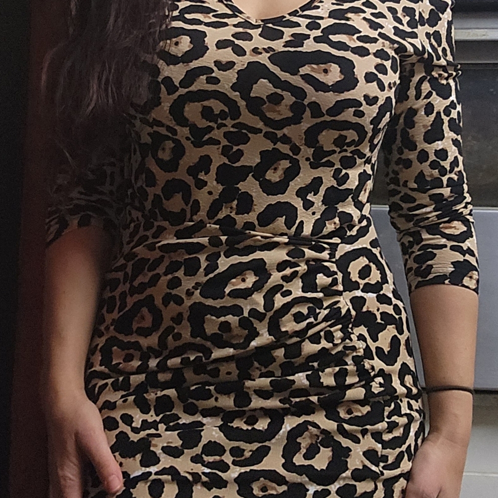 Sexy Leopard Print Bodycon Dress